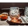 Silver Buffalo Nightmare Before Christmas Ink Blot 2 Piece 20oz Stemless Wine Glass Set - 3 of 4