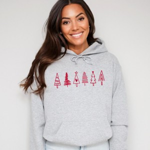 Simply Sage Market Row Of Christmas Trees Hoodie - 1 of 3