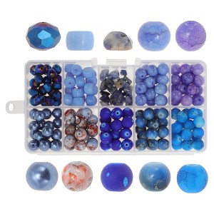 Unique Bargains 8mm Round Glass Beads for Bracelets Glass Beads for Making Bracelet Making DIY Crafts 200 Pcs 1 Set - 1 of 4
