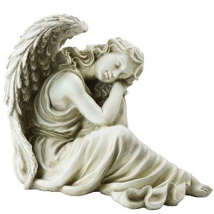 Northlight 19" Resting Angel Religious Outdoor Patio Garden Statue - Ivory - 1 of 4