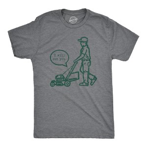 Mens I Will Cut You Lawn Mower T Shirt Funny Offensive Grass Cutting Graphic Novelty Tee For Guys - Crazy Dog Men's T Shirt - 1 of 4