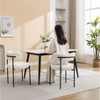 Okak Modern Boucle Dining Chairs Set of 2, Round Barrel Design, Thick Cushioned & Metal Legs, Comfy Kitchen Living Room Side Chairs - 4 of 4