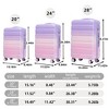 20"&24"&28" Carry-On/Checked Suitcase Hard Shell Luggage with Spinner Wheels, Gradient Color, Combination Lock - ModernLuxe - 3 of 4