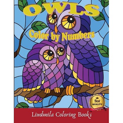 Owls Color by numbers - by  Liudmila Coloring Books (Paperback)