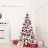 Tangkula Artificial Snow Flocked Christmas Tree 6FT Hinged Christmas Tree W/ 631 Branch Tips - 2 of 4