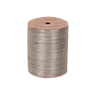 JAM Paper Raffia Ribbon Silver 100 Yards Sold Individually (1082789)