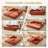 MOONMISS 78"Convertible Sleeper Sofa Bed with Pillows, Folding Mattress Couch, Removable Washable Floor Sofa for Small Spaces - 2 of 4