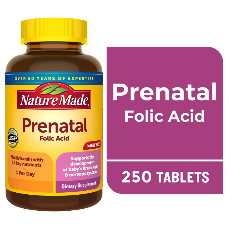 Nature Made Prenatal Multivitamin with Folic Acid Tablets, 4 of 12