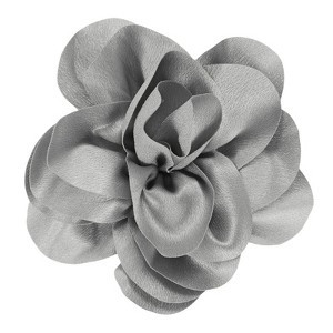 Unique Bargains Alloy Satin Fabric Big Rose Flower Dainty Brooches and Pins 1 Pc - 1 of 4