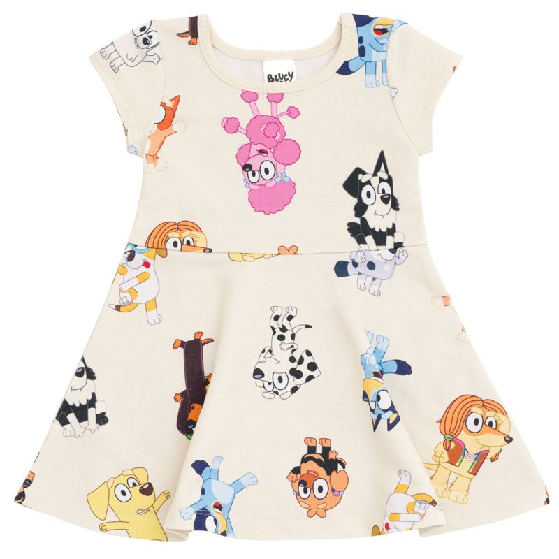 Bluey Character Print Girls Dress Infants to Big Kids, 1 of 5