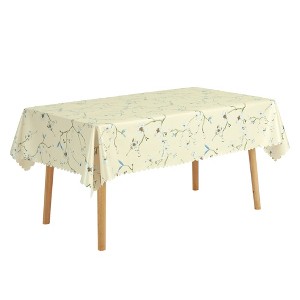 Unique Bargains Dining Rectangle Vinyl Oil Proof Wrinkle-Resistant Tablecloth 1 Pc - 1 of 4
