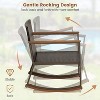 Tangkula 3PCS Rattan Rocking Chair Bistro Set Armrest Cushion Table W/ Storage Shelf Patio - 4 of 4