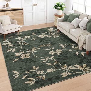 Machine Washable Area Rugs for Living Room Soft Non Slip Rug for Bedroom Large Ultra Thin Under Table Dining Room Rug - 1 of 4