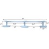 Evideco French Home Goods Wall-Mounted 3-Hook Rail Rack for Coats, Hats & Towels – Space-Saving Design, Ideal for Entryways, Bathrooms, or Bedrooms - 3 of 4