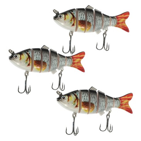 Unique Bargains Fishing Lures Jerk Baits For Bass Fishing Lifelike Freshwater  Lures Abs Multicolor 0.05lb 3 Pcs : Target