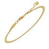 Steeltime Ladies 18k gold plated stainless steel herringbone chain anklet - 2 of 4