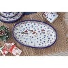Blue Rose Polish Pottery 104 Vena Oval Platter - 2 of 3
