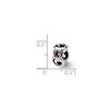 Black Bow Jewelry Sterling Silver and Pink CZ, Three-Stone Bead Charm - 2 of 3