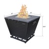 Garvee Propane Fire Pit Table, 30" 50000 BTU Gas Firepit with Lid Waterproof Cover, 2 in 1 Square Firepit Table Coffee Table for Garden Deck Backyard - 2 of 4