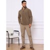 INSPIRE CHIC Men's Stand Collar Half Zip Long Sleeve Fleece Sweatshirt - 2 of 4