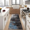 Modern Abstract Rug - Non-Slip TPR Backing Contemporary Carpet Low Pile Thin Soft Floor Mat Non-Shedding Office Open Space Floor Covering - 4 of 4