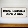 Slickblue Marriage Humor Wood Sign, 3.5x10 Solid Pine, Routed Slot & Shelf Edges, Multiple Colors - 3 of 3