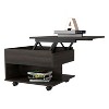 NicBex Coffee Tables for Living Room 15.3" H Rectangle Modern Lift Top Coffee Table with Casters and 1 Open Shelf, Dark Brown - 4 of 4