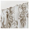 Nagano Belgian Linen Ikat Print Rod Pocket Window Curtain Panel Pair Exclusive Home - 2 of 4