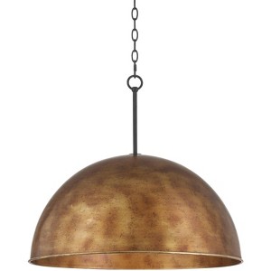 Possini Euro Design Julian 24" Rustic Industrial Pendant Ceiling Light Fixture Dining Room Over Table Kitchen Island Dome 4-Light Brown Bronze Finish - 1 of 4