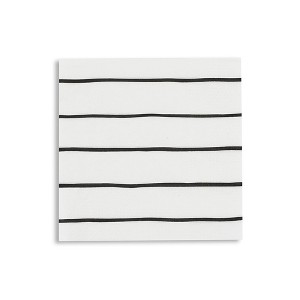 Daydream Society - Ink Frenchie Striped Petite Napkins - Pack of 16 Paper Napkins - 1 of 3