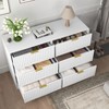 Sapphtopaz Modern Dresser with Drawers, Chest of Drawers with Wavy Patterns & Gold Handle for Entryway Versatile Drawer Organizer for Bedroom - 4 of 4