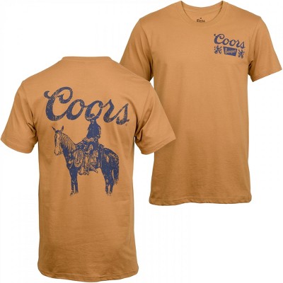 Mens Coors Cow Print Front and Back Print T-Shirt