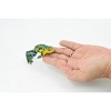 Collectible Wildlife Gifts | Northern Leopard Pond Frog, Leaping, Green and Yellow, Hand Painted, Amphibian, Hard Rubber, Toy, Gift, 3 1/2" F4402 B9 - 3 of 4