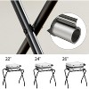 Luggage Rack, Metal Foldable Suitcase Stand for Guest Room, Holds up to 100 lb,Nylon Straps, Hotel, Bedroom, Closet - 3 of 4