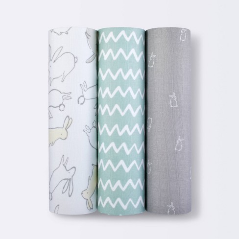 Muslin Swaddle Blankets Bunny 3pk Cloud Island Target