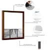 Brown Walnut 7x3 Picture Frame 7 x 3 Dark Wood Photo Frame - 4 of 4