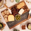 Twine Rustic Farmhouse Wood with Slate Cheese Board, Chalk Set, Acacia Wood and Natural Slate Cutting Board, Soapstone Chalk, Gourmet Gift Set, Brown - 4 of 4