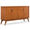 WyndenHall Tierney Mid Century 4 Door Sideboard Buffet Teak Brown - 2 of 4