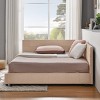 Eucalyptus Wood Sofa With Backrest And Armrests,Velvet Upholstered Tufted Sofa Bed,Sofa Sleeper Couch,Indoor Furniture -Maison Boucle - 3 of 4