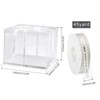 Unique Bargains 6 Pcs Birthday Parties Wedding Clear Tall Cake Box with Ribbon 1 Pc - 2 of 4
