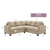 L-Shaped Sectional Sofas in Micro Suede with Pocketed Coil Cushions & Hardwood Frame, Reversible Chaise Design - 2 of 4