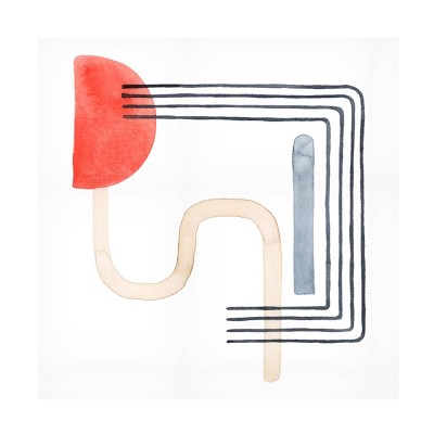 24" x 24" Grace Popp 'Deco Sunrise V' Unframed Wall Canvas - Trademark Fine Art