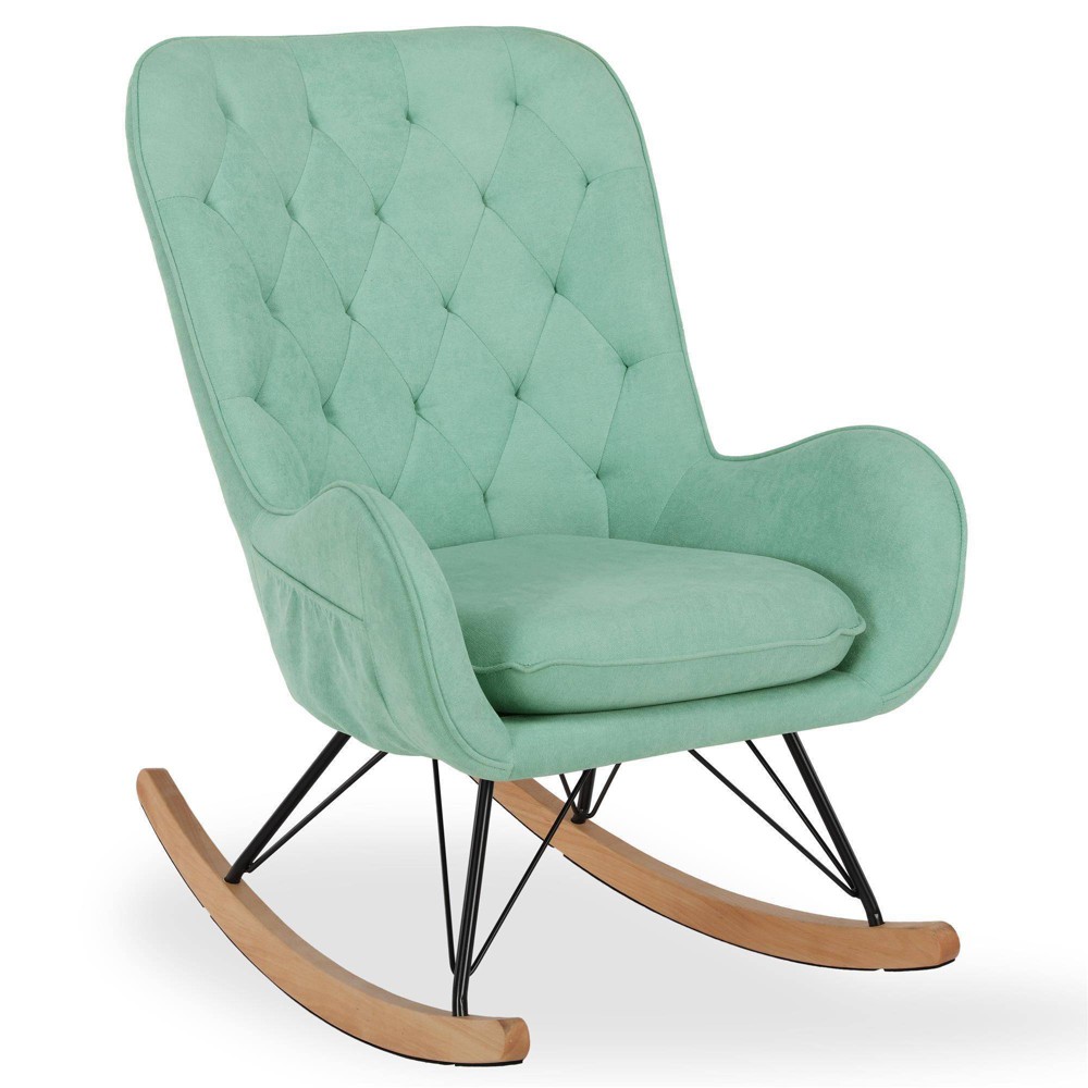 Photos - Garden Furniture Baby Relax Zander Rocker Chair with Side Storage Pockets Teal
