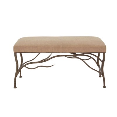 Farmhouse Wood Rectangle Bench Brown - Olivia & May