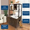 Cat Tree with Litter Box Enclosure - Modern Cat Tower with Condo, Hammock, Scratching Post, Hanging Ball, and Removable Washable Cushions - 4 of 4
