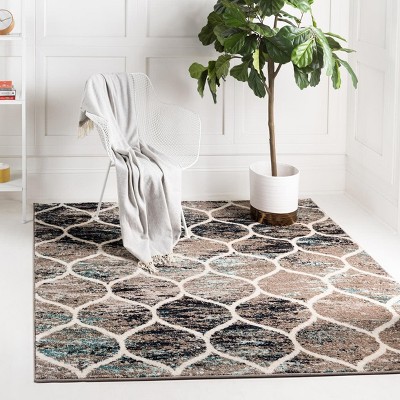 Unique Loom Trellis Frieze Rounded Trellis Indoor Woven Area Rug