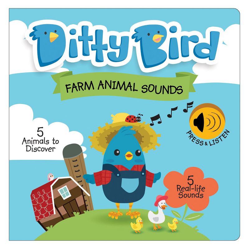 Ditty Bird Farm Animal and Cute Animal Touch and Feel Sound Books - Set of 2, 4 of 7