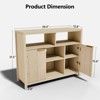 FONTOI Sideboard Buffet Cabinet with 2 Doors, Storage Cabinet with Ample Storage, Fluted Buffet Cabinet with Gold Handles, Wood, 39.4*13.8*31.5 - 4 of 4