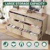 6 Drawer Dresser for Bedroom, Natural Rattan Dresser with Metal Handles, Farmhouse Chest of Drawer for Living Room, Hallway, Entryway - 3 of 4