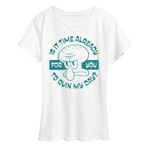 Women's - Spongebob Squarepants - Ruin My Day Short Sleeve Graphic T-Shirt - 1 of 4